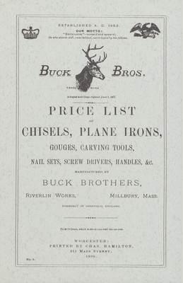 Seller image for Buck Brothers Price List of Chisels, Plane Irons, Gouges, Carving Tools, Nail Sets, Screw Drivers, Handles, & c. (Paperback or Softback) for sale by BargainBookStores