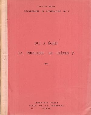 Qui a écrit la Princesse de Clèves ?