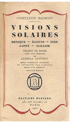 Seller image for Visions solaires - Mexique - Egypte - Inde - Japon - Ocanie for sale by Joie de Livre