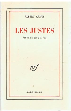 Image du vendeur pour Les Justes - Pice en cinq actes mis en vente par Joie de Livre