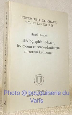 Image du vendeur pour Bibliographia indicum, lexicorum et concordantiarum auctorum Latinorum. Rpertoire bibliographique des index, lexiques et concordances des auteurs latins. mis en vente par Bouquinerie du Varis