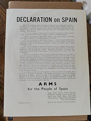 Image du vendeur pour Declaration on Spain. mis en vente par Peter Ellis, Bookseller, ABA, ILAB