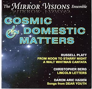 Bild des Verkufers fr The Mirror Visions Ensemble performs Cosmic & Domestic Matters [COMPACT DISC] zum Verkauf von Cameron-Wolfe Booksellers