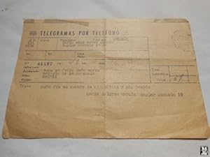 Antiguo documento - Old document : TELEGRAMA Felicitando a la Reina Doña Sofia por su cumpleaños