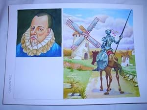 Seller image for Acuarela Original - Original Watercolor : CERVANTES for sale by LIBRERA MAESTRO GOZALBO