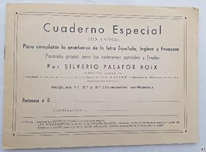 CUADERNO ESPECIAL (Sin caidos) letra Española, Inglesa y Francesa.