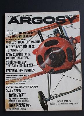 Seller image for ARGOSY Men Adventure Magazine October 1961 Dashiell Hammet Nieuport 28 Kunstler for sale by Comic World