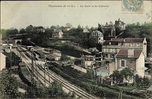 Ansichtskarte / Postkarte Vaucresson Hauts de Seine, La Gare et les Coteaux