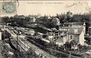 Ansichtskarte / Postkarte Vaucresson Hauts de Seine, La Gare et les Coteaux