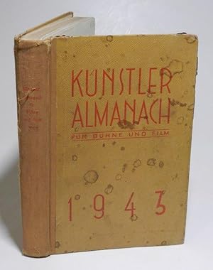 Bild des Verkufers fr Knstler-Almanach fr Bhne und Film. 13. Ausgabe, 1943. zum Verkauf von Antiquariat Dr. Lorenz Kristen