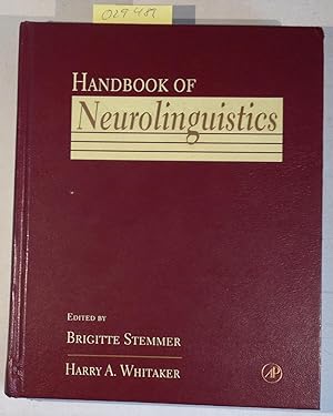 Bild des Verkufers fr Handbook of Neurolinguistics zum Verkauf von Antiquariat Trger