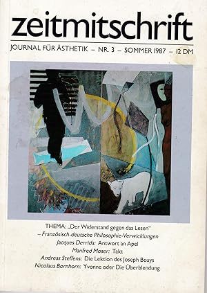 Bild des Verkufers fr Zeitmitschrift, Nr. 3 - Sommer 1987 zum Verkauf von Antiquariat Kastanienhof