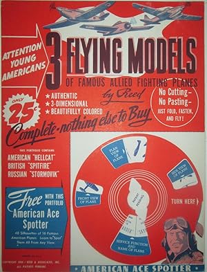 3 Flying Models of Famous Allied Fighting Planes by Reed
