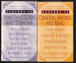 Seller image for Legends II: Vol 1: Shadows, Gods, and Demons (with) Vol 2: Dragon, Sword, and King -(two soft covers volumes 1 & 2 of "Legends II", An anthology of stories edited by Robert Silverberg)- for sale by Nessa Books