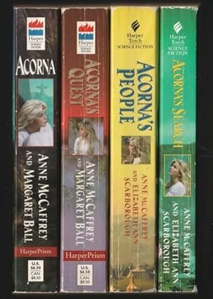 Bild des Verkufers fr Acorna (series): 1. Acorna; 2. Acorna's Quest; 3. Acorna's People; 5. Acorna's Search -(four soft covers in the "Acorna" series)- zum Verkauf von Nessa Books