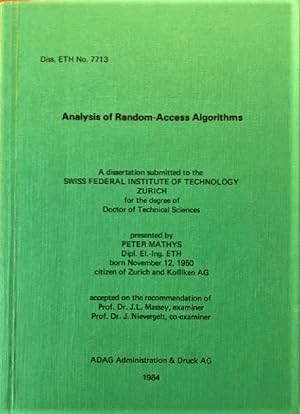 Seller image for Analysis of Random-Access Algorithms for sale by Alplaus Books