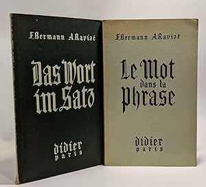 Das wort im satz -- nouveau vocabulaire systématique allemand-français --- illustrations dde H. B...