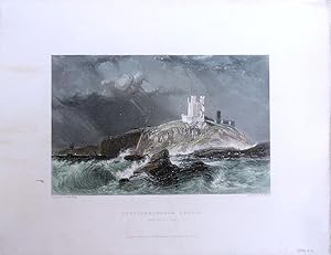 Bild des Verkufers fr Northumberland. Dunstanborough Castle, from the Eastward. zum Verkauf von theoldmapman