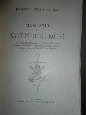Imagen del vendedor de Monestir de Sant Pere de Rodes. a la venta por Llibreria Antiquria Casals