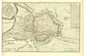 Bild des Verkufers fr Plan de Maestricht. zum Verkauf von Altea Antique Maps