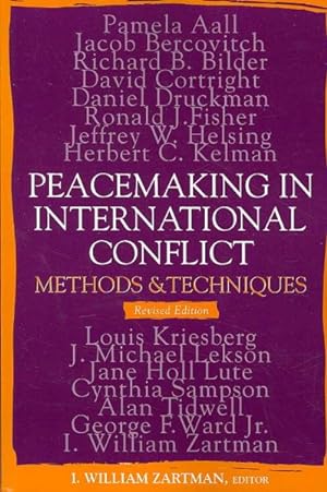 Image du vendeur pour Peacemaking And International Conflict : Methods & Techniques mis en vente par GreatBookPrices