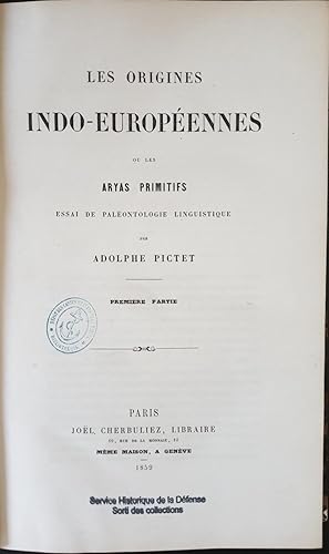 LES ORIGINES INDO-EUROPEENNES OU LE ARYAS PRIMITIFS