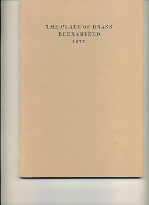 Bild des Verkufers fr Plate Of Brass Reexamined - Report Issued By The Bancroft Library, University Of California, Berkeley, 1977 zum Verkauf von Orca Knowledge Systems, Inc.