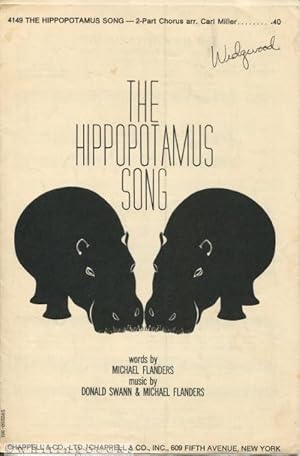 Imagen del vendedor de The Hippopotamus Song: 2-Part Chorus Arranged by Carl MIller a la venta por Whiting Books