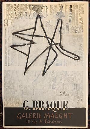 G.BRAQUE- GALERIE MAEGNT. 1956. (Original Vintage Poster)