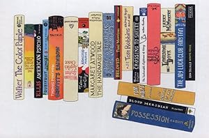 Immagine del venditore per American Psycho The Color Purple Book Bookshelf Art Postcard venduto da Postcard Finder