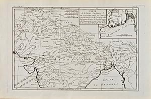 Carte de la Partie Supérieure de l'Inde en deçà du Gange: Comprise entre la Côte du Concan et cel...