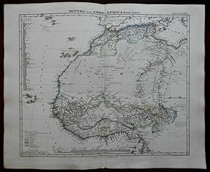 Western Africa Morocco Guinea Algeria 1862 Stieler detailed map