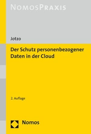 Bild des Verkufers fr Der Schutz personenbezogener Daten in der Cloud zum Verkauf von AHA-BUCH GmbH