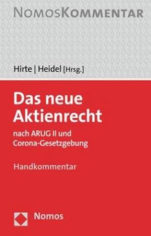 Bild des Verkufers fr Das neue Aktienrecht : nach ARUG II und Corona-Gesetzgebung zum Verkauf von AHA-BUCH GmbH