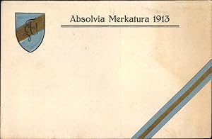 Studentika Ansichtskarte / Postkarte Absolvia Merkatura 1913