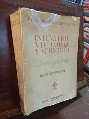 Seller image for Intemperie victoria y servicio. Discursos y escritos for sale by Libros Antuano