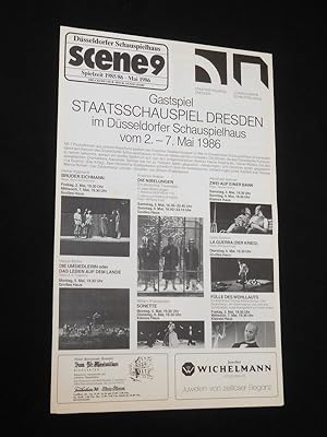 Seller image for scene 9, Spielzeit 1985/86, Mai 1986, Dsseldorfer Schauspielhaus [Theaterinformationen]. Titelthema: Das Staatsschauspiel Dresden zu Gast vom 2. bis 7. Mai for sale by Fast alles Theater! Antiquariat fr die darstellenden Knste