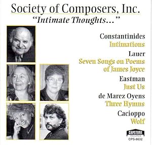 Seller image for Society of Composers, Inc. - "Intimate Thoughts." [COMPACT DISC] for sale by Cameron-Wolfe Booksellers