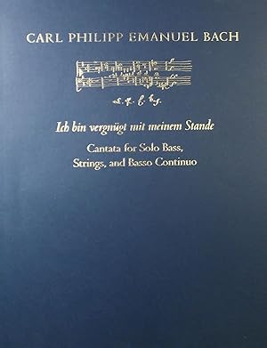Ich bin vergnünt mit meinem Stande, Cantata, Facsimile Edition (Complete Works, Series V, Supplem...
