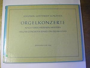 Bild des Verkufers fr Orgelkonzerte nach verschiedenen Meister / hrsg. von Wolfgang Auler zum Verkauf von Antiquariat Fuchseck