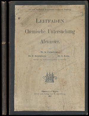 Seller image for Leitfaden fr die chemische Untersuchung von Abwasser. Aus dem staatlichen Hygienischen Institut zu Hamburg. for sale by Michael Meyer-Pomplun