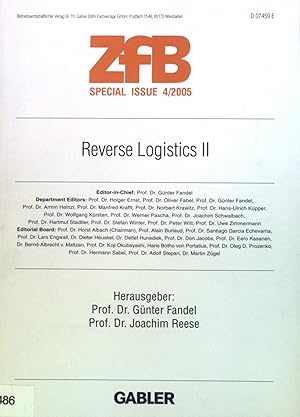 Bild des Verk�ufers f�r Reverse logistics; Teil: 2. Zeitschrift f�r Betriebswirtschaft / Special issue ; 2005,4 zum Verkauf von books4less (Versandantiquariat Petra Gros GmbH & Co. KG)