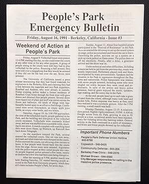 People's Park Emergency Bulletin. No. 3 (August 16, 1991)