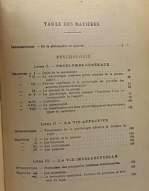 Seller image for Leons de philosophie - Tome I : Psychologie for sale by crealivres