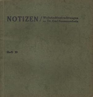 Seller image for Notizen / Weltstadtbetrachtungen. for sale by Versandantiquariat Boller
