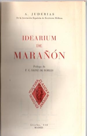 Bild des Verkufers fr Idearium de Maran . zum Verkauf von Librera Astarloa