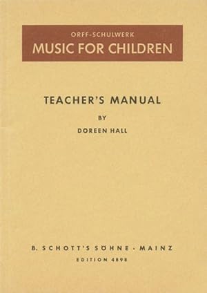 Image du vendeur pour Orff-Schulwerk in Canada: Teacher's Manual by Orff, Carl, Hall, Doreen [Paperback ] mis en vente par booksXpress