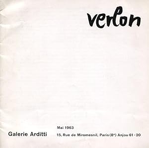Imagen del vendedor de Verlon, Brochure di mostra, Paris, 1963 a la venta por Studio Bibliografico Marini