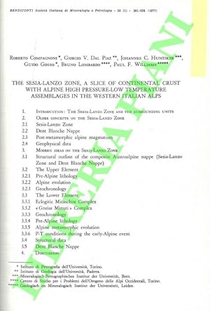 Immagine del venditore per The Sesia-Lanzo Zone, a slice of continental crust with alpine high pressure-low temperature assemblages in the western italian Alps. The Sesia-Lanzo Zone: high pressure-low temperature metamorphism in the austroalpine continental margin. venduto da Libreria Piani
