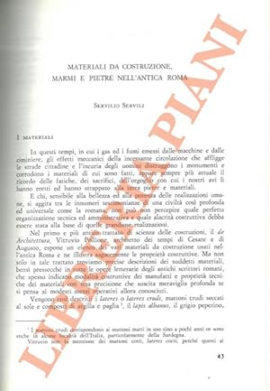 Materiali da costruzione, marmi e pietre nell'antica Roma.